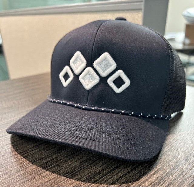 Cap - Trucker Snapback Braid Cap - Black