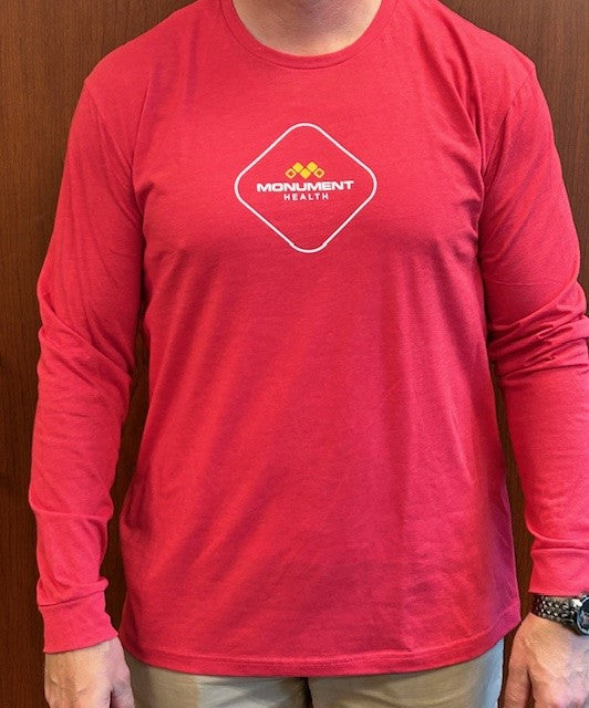 Long Sleeve - Red T-Shirt - Lab / MH Approved Scrub Color